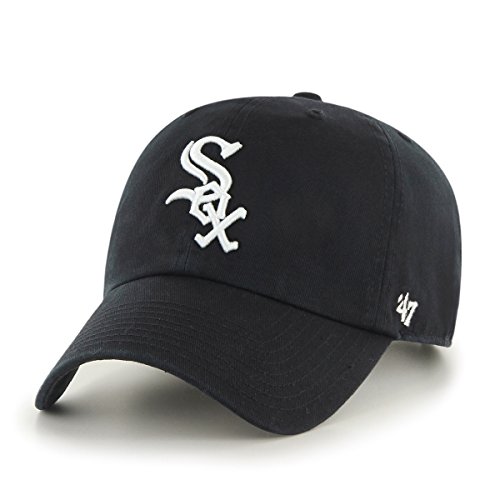 47 Erwachsene Kappe MLB Chicago White Sox Clean Up Baseball Cap, Schwarz (Black), (Herstellergröße: One Size)