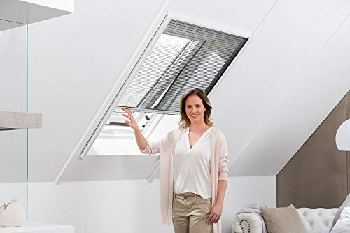 empasa Insektenschutz Fliegengitter Dachfenster Plissee 'Master' Alurahmen verschiedene Größen in weiß und braun als Selbstbausatz