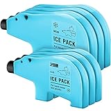 Monkey Business Cooler Batterien für die Lunchbox/Wiederverwendbare, langlebige Lunchbox/Eisblöcke für persönliche Kühlbox oder Bento-Box/Perfekt für die Lunchbox Ihres Kindes/Blaubär Cub (4 Stück)