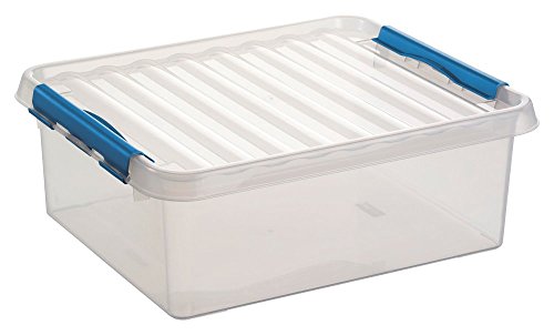 Sunware Q-Line Box - 25 Liter - 500 x 400 x 180mm - transparent/blau