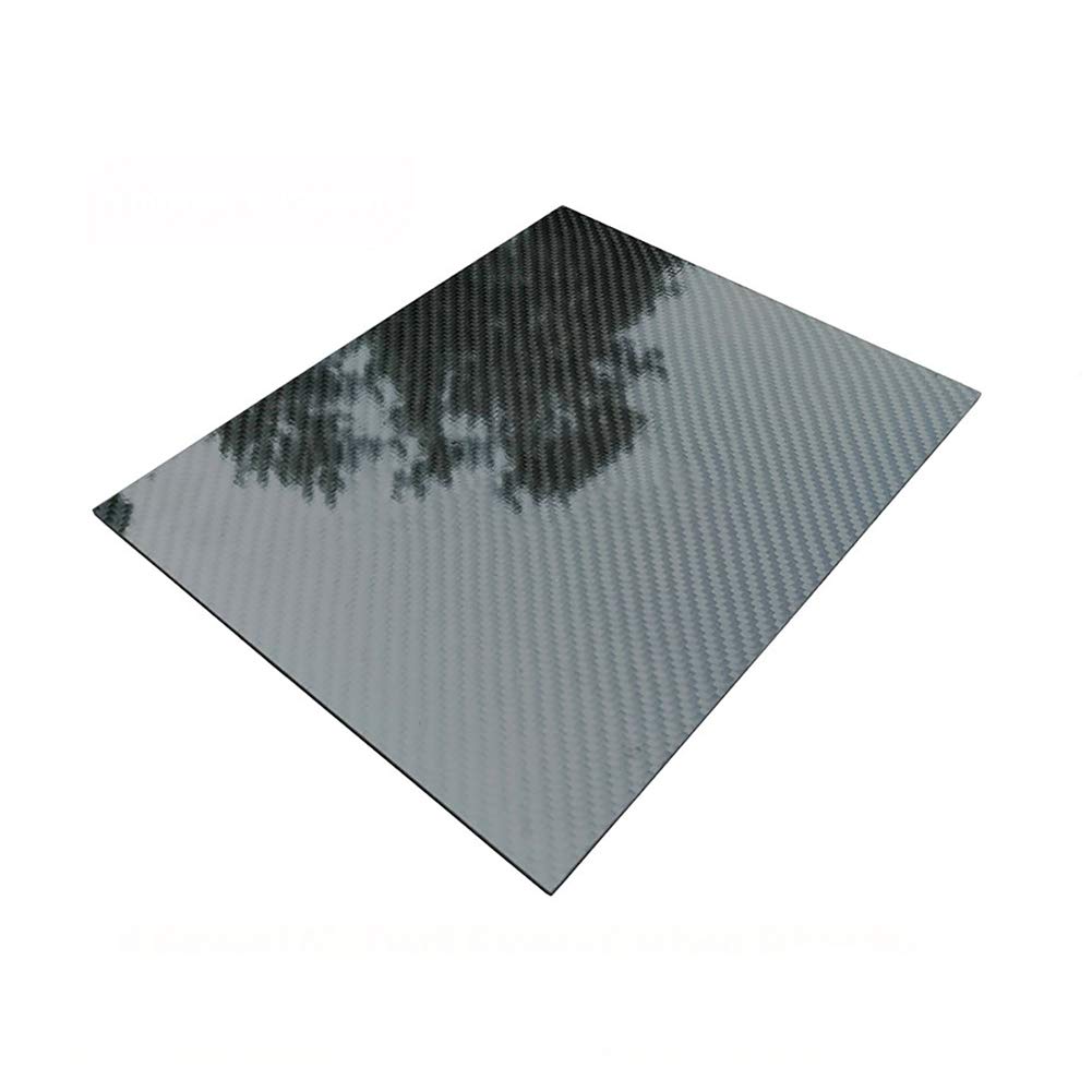 XMRISE Carbon Faserblattplatte Platte 3K Panel 100% Laminat starrer Twill Glanzhy,450mm x 350mm x 4mm
