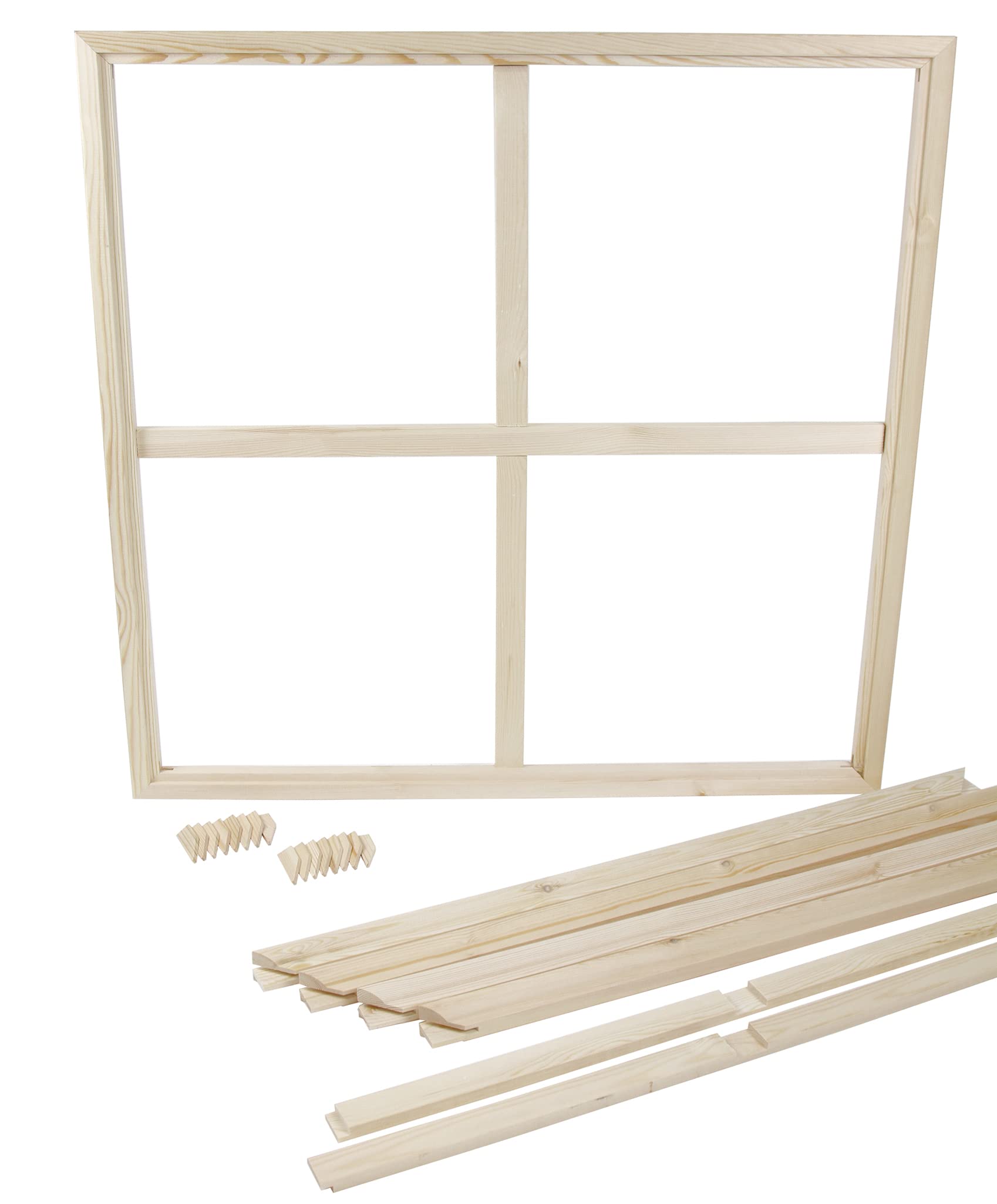 Keilrahmenleisten-Set - 2x 90x140 cm zum Selberbauen, Keilrahmen Bausatz für Leinwand im Doppel-Set mit Keilen und Streben