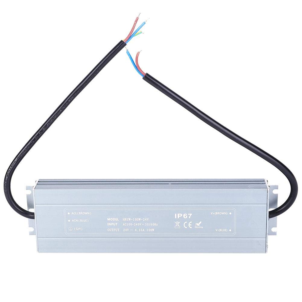 Elprico Wasserdichtes LED Netzteil, 100-W-24 V Schaltnetzteil, IP67 LED Treibertransformator 100-240 VAC für LED Lichtbänder