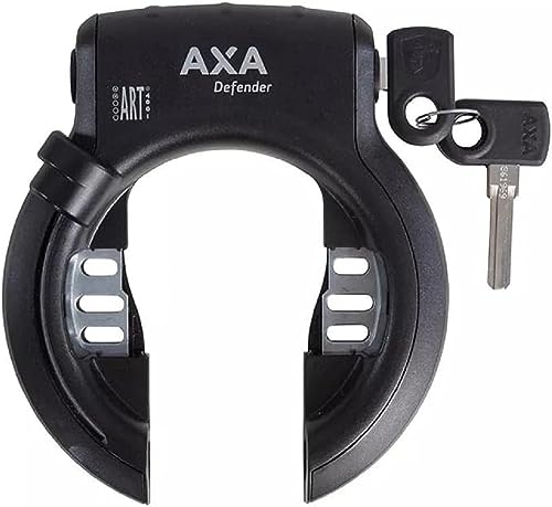 Axa Unisex – Erwachsene Defender Rahmen-und Akkuschloss-Set, schwarz, Einheitsgröße
