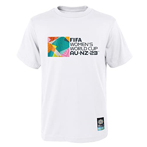 FIFA Offizielles T-Shirt Frauenfussball-Weltmeisterschaft 2023 für Erwachsene, weiß, mittel