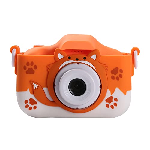 Qtynudy HD-Kamera Spielzeug für Kinder Digitalkamera Videokamera mit 32 GB -Karte für Kinder Babygeschenke Orange