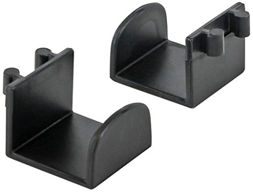 Fluhr Zubehör für Lochblechständer: Einsteckbare Kunststoffhalter für bspw. Kataloge (Set 100Stk. / 18mm Fülltiefe), schwarz