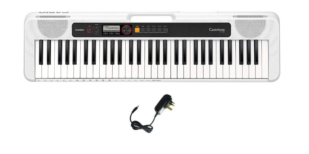 Casio CT-S200WE CASIOTONE Keyboard mit 61 Standardtasten und Begleitautomatik, weiß