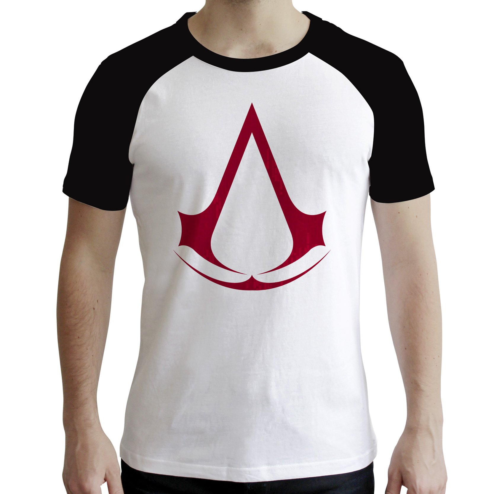 ABYstyle – Assassin's Creed – T-Shirt – Wappen – Herren – Weiß & Schwarz (XS)