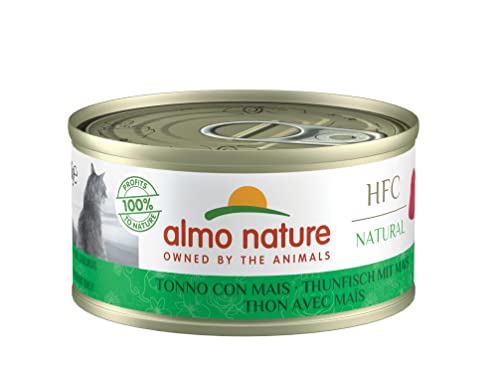 Almo Nature HFC Natural Katzenfutter -Thunfisch mit Mais 24x70 g