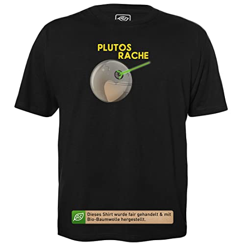 Meteoriten in Kratern - Herren T-Shirt für Geeks mit Spruch Motiv aus Bio-Baumwolle Kurzarm Rundhals Ausschnitt, Größe S