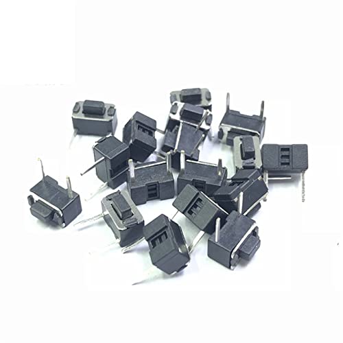 elektronischer Schalter 20/50/100 Stück 3 x 6 x 5 mm seitlich drückender Mikroschalter DIP-2-poliger taktiler Schalter Seite der Stifte Druckknopfschalter 3 * 6 * 5 mm Höhe 5 mm (Color : 20pcs-dc12v