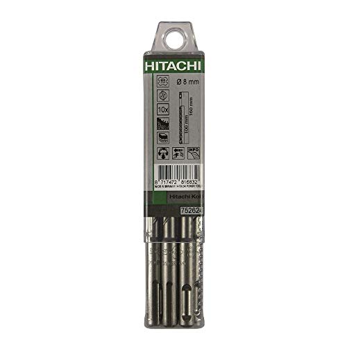 hitachi-752935-multipack 10 Bohrer sds-plus-4 Ausschnitte Profi 14 x 310 mm Nutzlänge 260