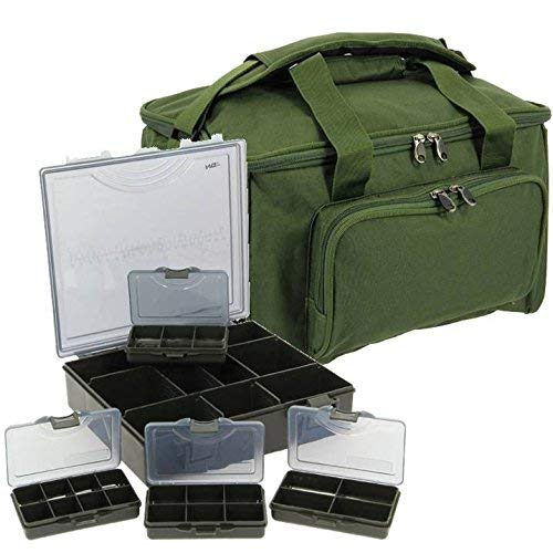 Karpfenangeln Carry All + Angelkasten 4+1 Gepäck Tasche Quickfish Kombo NGT