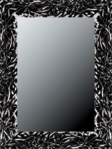 Leinwände Levante da2420 – 6 – Spiegel Bad/Flur Dekoration, 99 x 77 cm, Schwarz und Silber