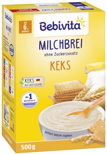 Bebivita Milchbrei Keks, ohne Zuckerzusatz, 3er Pack (3 x 500g)