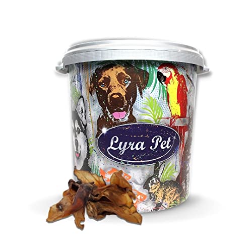 Lyra Pet® 100 Rinderohren ca. 3 kg Hundeleckerli wie Schweineohren in 30 L Tonne
