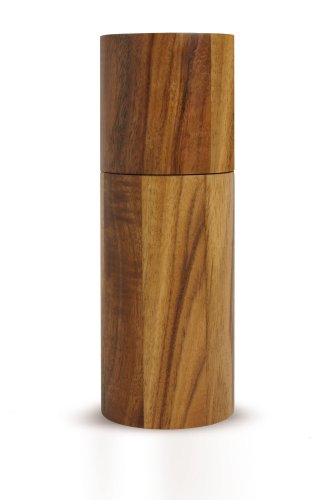 AdHoc – Pfeffer- oder Salzmühle Acacia klein Holz Akazienholz Natur Mechanismus aus Keramik Ø 5 cm Höhe 14 cm (H. Nr.