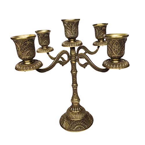 Vintage Kerzenleuchter 3/5-flammig Kerzenständer Leuchter, 5-armig Bronze