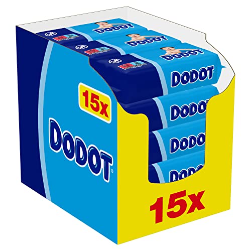 Dodot Reinigungstücher für Babys, 15 Packungen mit 64 Stück, 960 Tücher