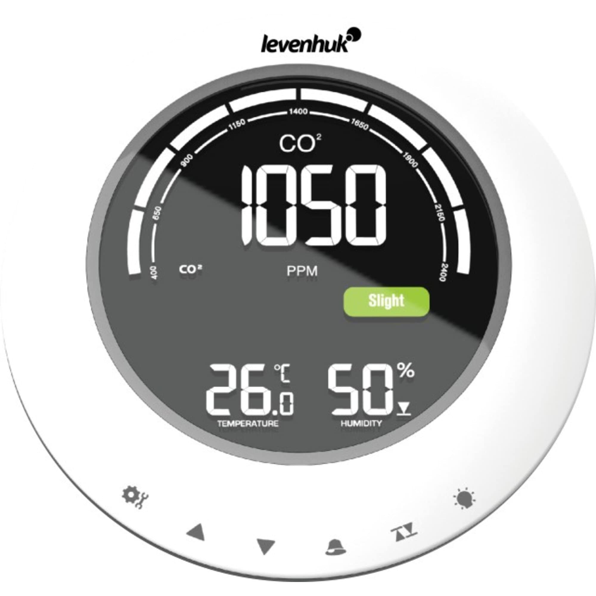 Levenhuk Wezzer PLUS LP90 CO2-Monitor – Ermittelt die Temperatur, Luftfeuchtigkeit und den Kohlendioxidgehalt
