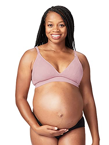 Cake Maternity Damen Freckles Recycled Wire Free Nursing Bra for Breastfeeding Plunge-BH, Mauve, S
