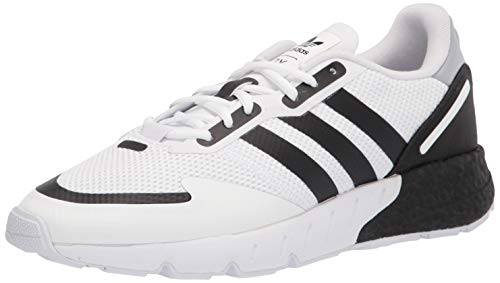 adidas Originals Men's ZX 1K Boost Sneaker, White/Black/Halo Silver, 13