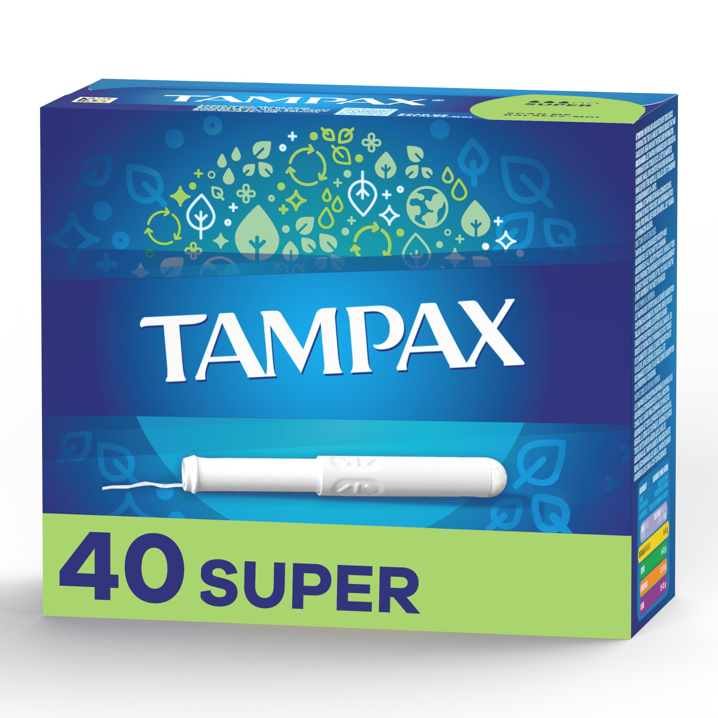 Tampax Tampons mit ausspülbarem Papp-Applikator – Super – 40 Stück