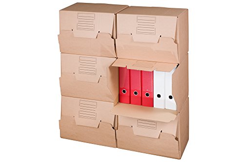 Smartbox Pro Archiv-Multibox mit Automatikboden Ablagebox, 10er Pack, braun