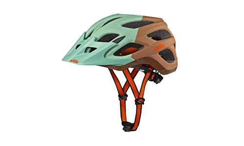 KTM Fahrradhelm Aqua matt/Oak matt Factory Character Helm Mit Fidlock Verschluss 58-62 cm