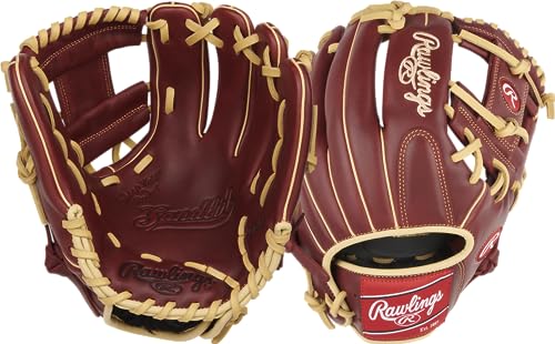 Rawlings Unisex-Erwachsene S1150IS-3/0 Sandlot Series Lederhandschuh, Regular, Pro, Conventional Back, 11-1/2 Zoll, 29,2 cm – I Web – Burgunderrot, 11.5 in