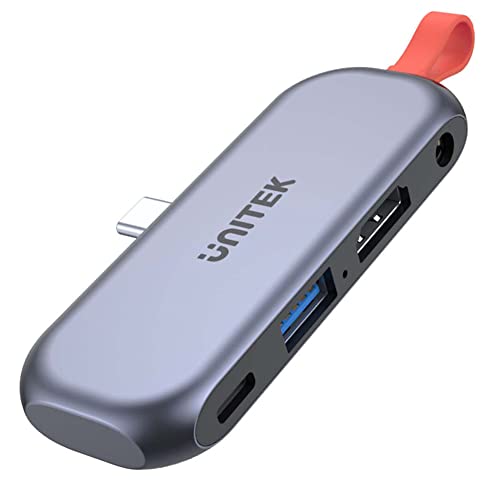 Unitek D1070A uHUB Q4 Lite 4-in-1 USB-C Hub für iPad Pro und Air mit HDMI und 100W Power Delivery / Aluminimum-Legierung und ABS umweltfreundlicher Kunststoff