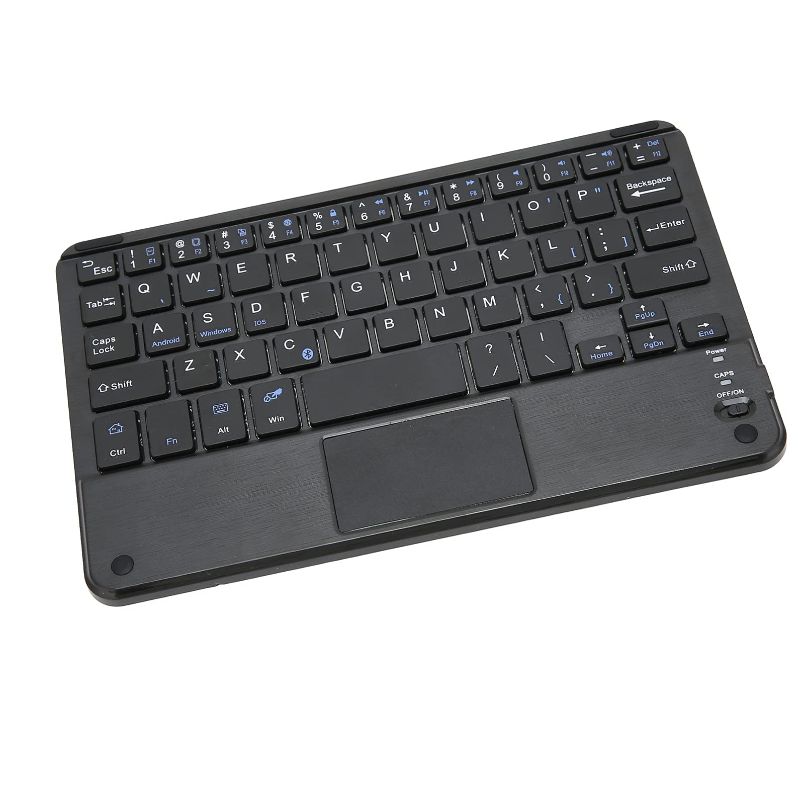 Heayzoki Bluetooth-Tastatur, 7-Zoll-Ultraslim-Funktastatur, wasserdichte, Staubdichte, Energiesparende Tragbare Tastatur mit Touchpad für Windows.