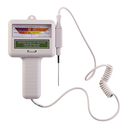 pH-Tester, tragbarer pH-Tester Chlormessgerät für Schwimmbecken, Spa-Wasserqualitätsüberwachungsgerät Mit einem Loch zum bequemen Aufhängen
