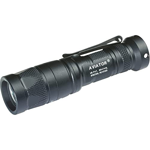 0 Unisex-Erwachsene Handhelds/Aviator Series/Red SureFire Piloten-Taschenlampe, Dual-Output-Multi-Spektrum-LED, weißes rotes Licht, schwarz