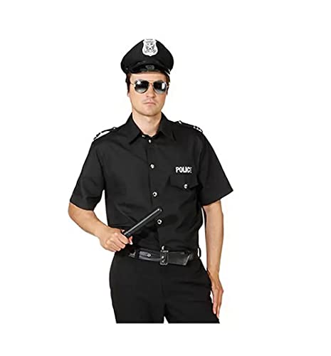 NEU Herren-Hemd Police schwarz, Gr. 54-56