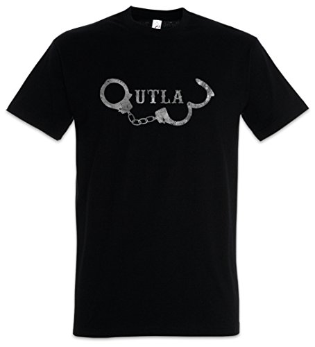 Urban Backwoods Outlaw Handcuffs Herren T-Shirt Schwarz Größe 2XL