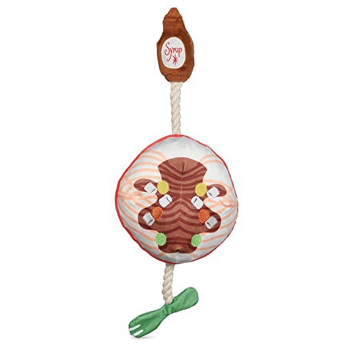 Elf For Pets Ahornsirup & Spaghetti Hund Plüsch und Seil Aktivitätsspielzeug | Quietschendes Plüschtier für Hunde, Seil Zerrspielzeug für Hunde | Offizielles Lizenzprodukt für Hunde, 15,2 cm (FF23460)