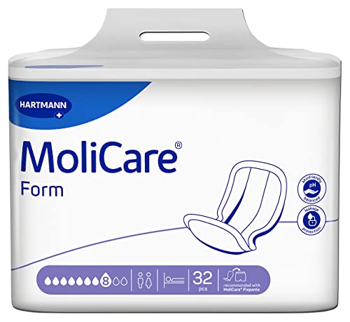 Molicare Form 8 Tropfen, für schwere Inkontinenz: hohe Sicherheit, extra Auslaufschutz und Diskretion für Frauen und Männer, 4x32 Stück