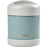 BÉABA - Isolierender Thermobehälter für Mahlzeiten - Für Babys und Kinder - 100 % luftdicht - Edelstahl - Hält mehr als 5 Stunden lang kalt/warm - Doppelwandig - 500 ml - Rosa/Blau