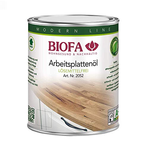 Biofa Arbeitsplattenöl 2052 | 1 Liter | Set mit 2 Ölsaugtüchern | NEU
