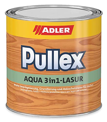 ADLER Pullex Aqua 3in1 - Eiche 2,5 L - Matte Holzschutzlasur auf Wasserbasis für den Außenbereich