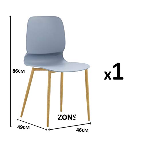 MAZ Metallstuhl mit Sitzfläche PP grau