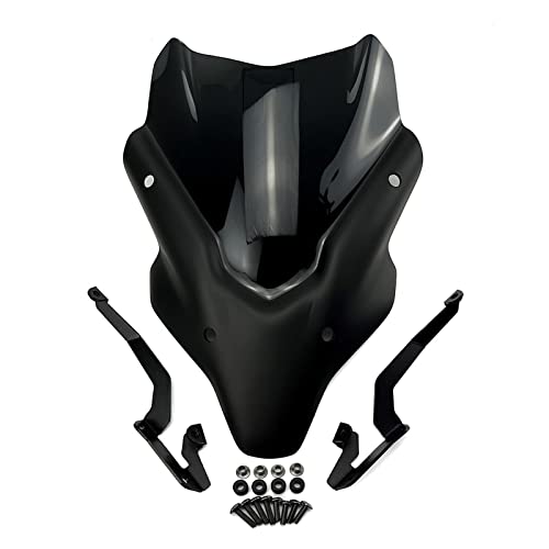 Motorradzubehör Touring Sports Deflector Windschutzscheibe Windschutzscheibenvisier für Yamaha MT-07 FZ07 FZ-07 2021 2022 MT07 MT 07 Motorrad Windabweiser (Farbe : Black Sports)