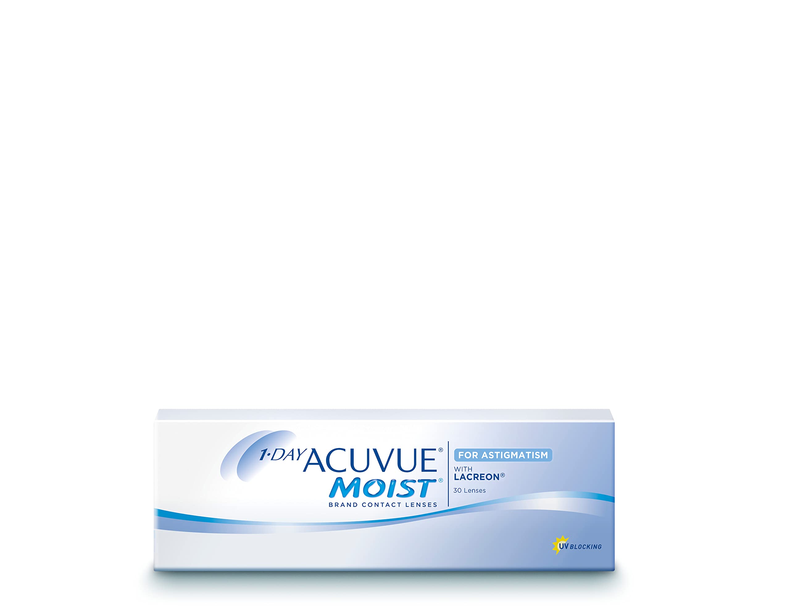 Acuvue 1-Day Acuvue Moist For Astigmatism Tageslinsen weich, 30 Stück/ BC 8.5 mm / DIA 14.5 mm/ CYL -1.25 / ACHSE 40 / -0.5 Dioptrien