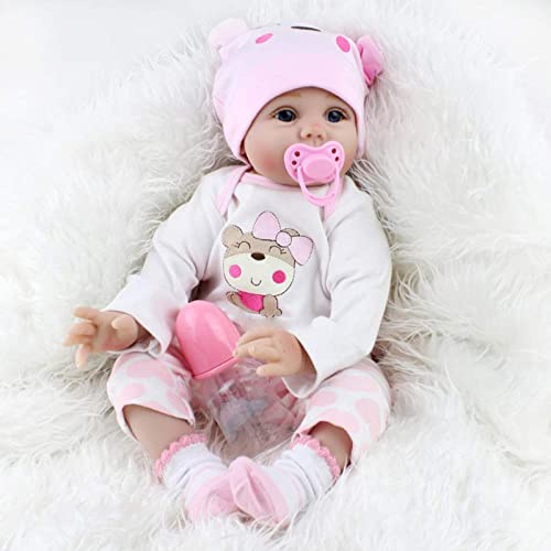 ZIYIUI Lebensechte Babypuppen 20 Zoll 50 cm Reborn Babypuppe Weiche Vinyl Silikon Reborn Babys Mädchen Simulation Schlafendes Baby Mädchen Junge Spielzeug Geschenk