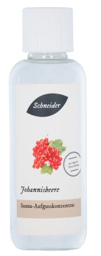 Saunabedarf Schneider - Aufgusskonzentrat Johannisbeere - süßlich-frischer Saunaaufguss - 250ml Inhalt