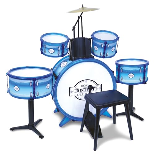 Bontempi - 51 4831 - Akku Rock Drummer 5 Trommeln, 514831, weiß Blau