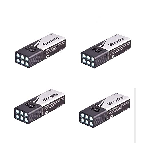 Docooler 9 Volt LED Taschenlampe Torch/Blocklite Taschenlampe Camping Licht Kompakt Ultra Hell (4pcs)