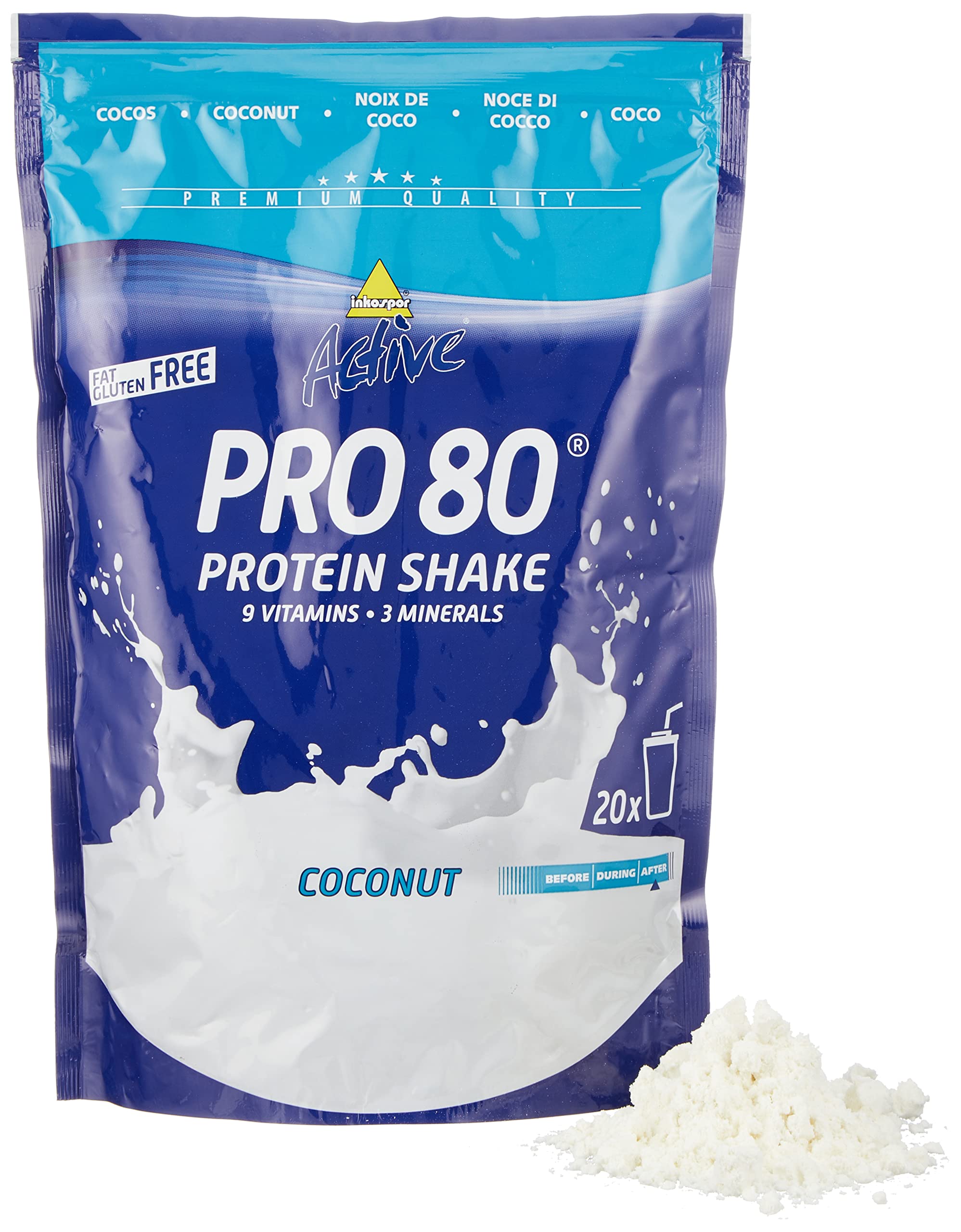 Inkospor Active Pro 80 Protein Shake, Cocos, 500g Beutel